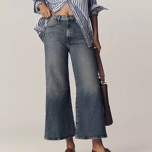 Mother The Hustler Roller Ankle High-Rise Wide-Leg Jeans Size 31
